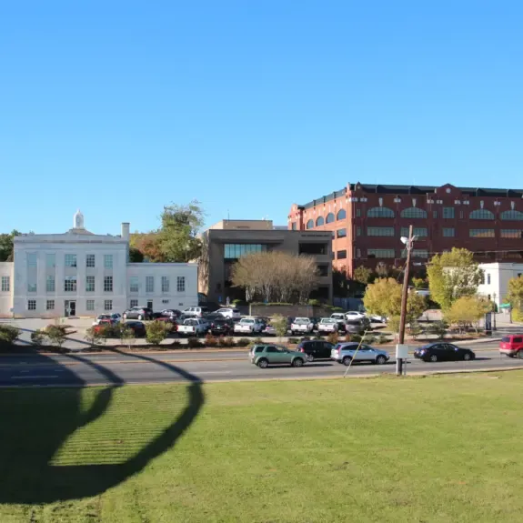 Downtown streets in Gainesville, GA where buyers can buy a business with DealPipe
