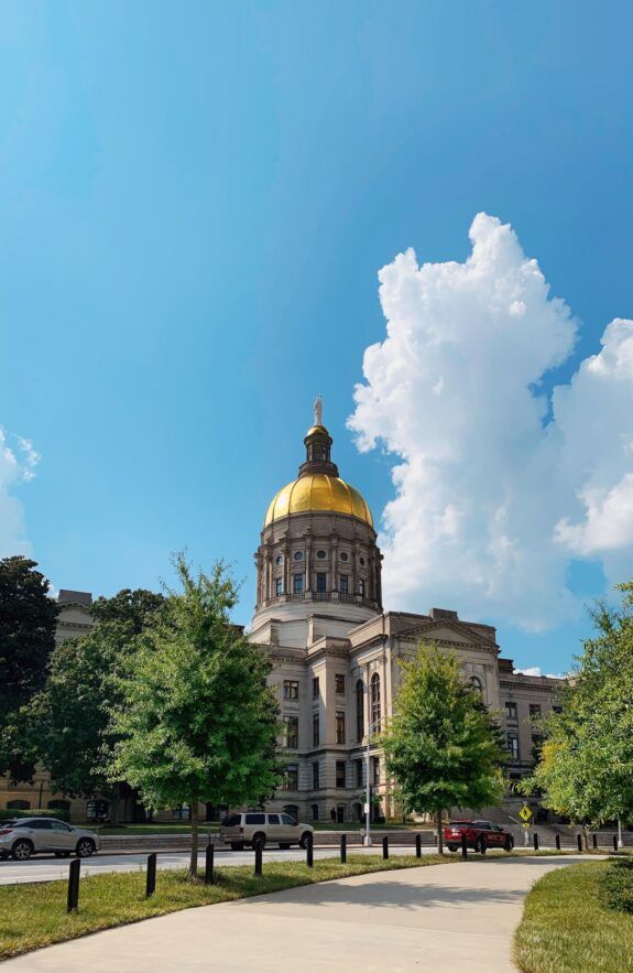 Georgia State Capitol building in Atlanta on a sunny day