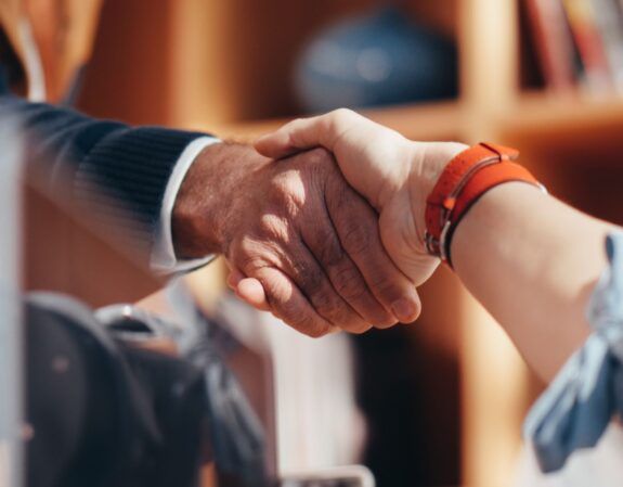 Business people shaking hands