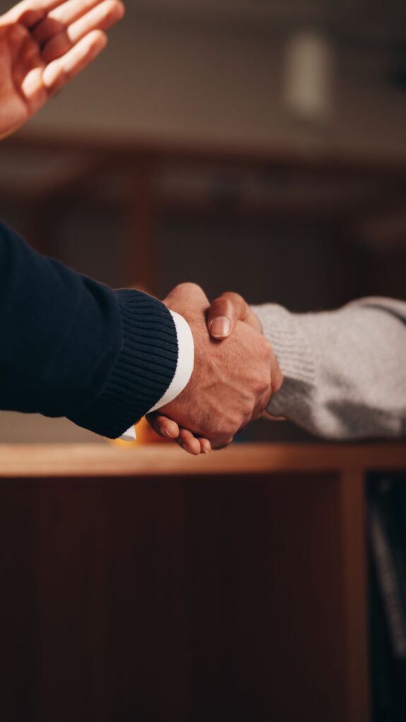 Close-up of a professional handshake sealing a business agreement