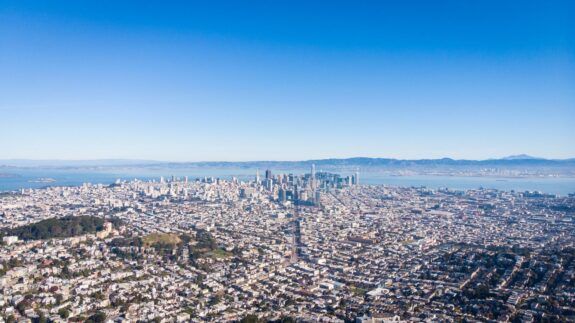 Aerial view of the San Francisco skyline